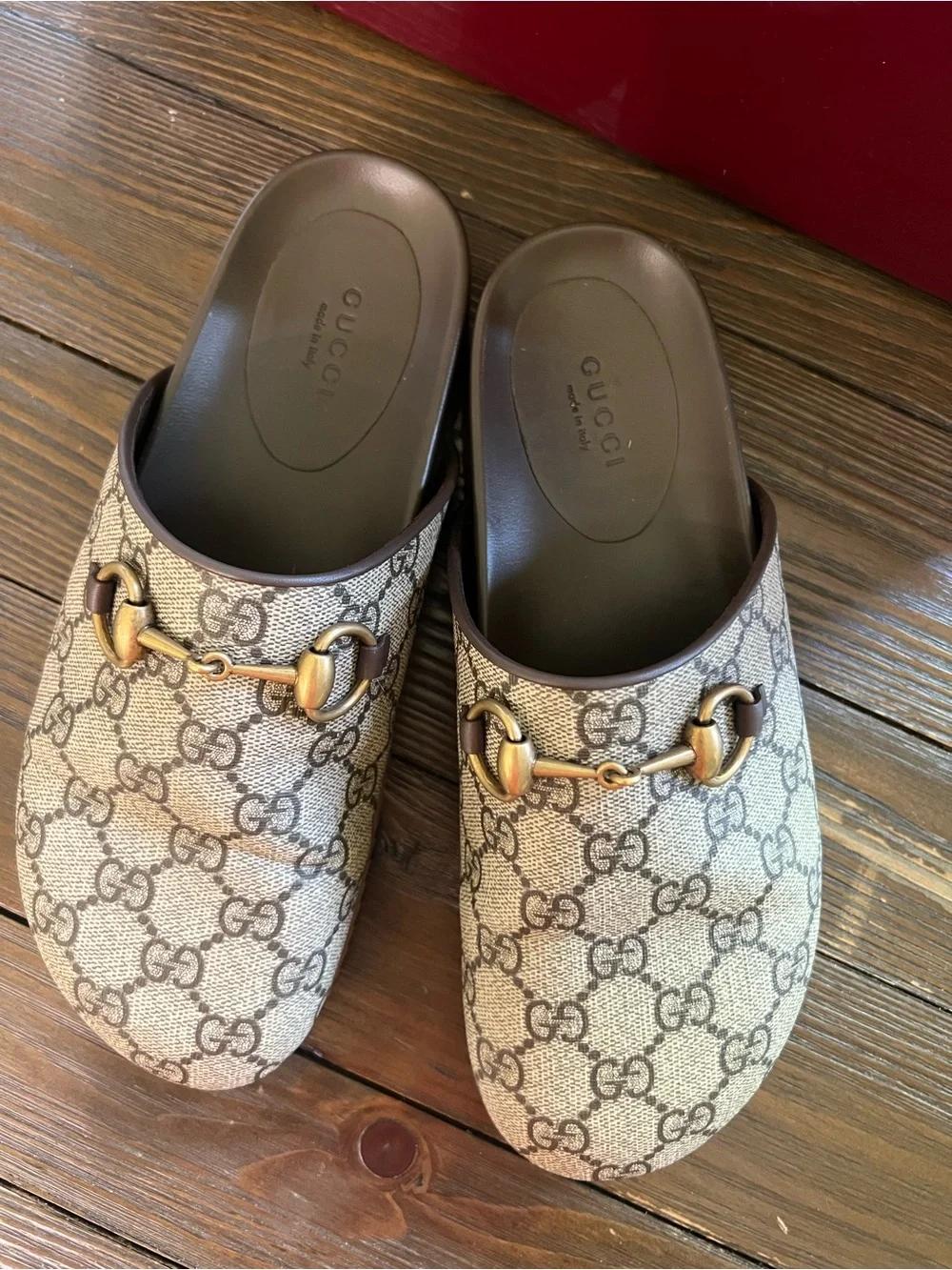 Like New Gucci Horsebit Princetown Mule Slides GG Supreme Canvas Size 36🤎 - Picture 3 of 6
